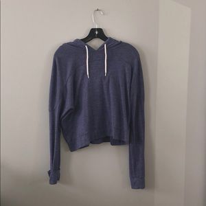 Long sleeve crop top hoodie